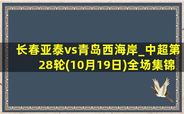 长春亚泰vs青岛西海岸_中超第28轮(10月19日)全场集锦