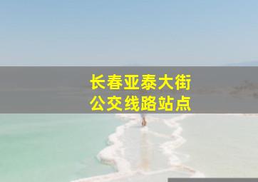 长春亚泰大街公交线路站点