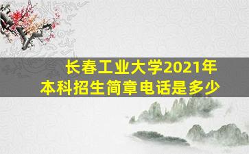 长春工业大学2021年本科招生简章电话是多少