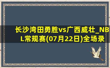 长沙湾田勇胜vs广西威壮_NBL常规赛(07月22日)全场录像