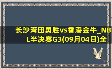 长沙湾田勇胜vs香港金牛_NBL半决赛G3(09月04日)全场录像