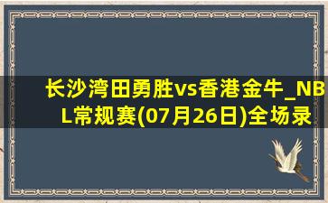 长沙湾田勇胜vs香港金牛_NBL常规赛(07月26日)全场录像