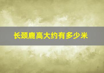 长颈鹿高大约有多少米