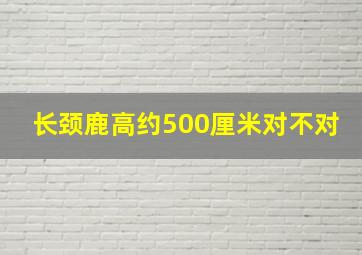 长颈鹿高约500厘米对不对