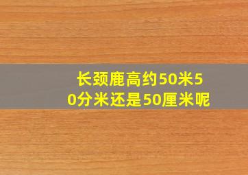 长颈鹿高约50米50分米还是50厘米呢