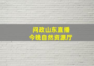 问政山东直播今晚自然资源厅