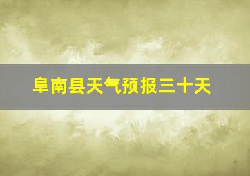 阜南县天气预报三十天