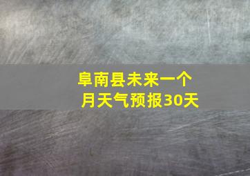 阜南县未来一个月天气预报30天