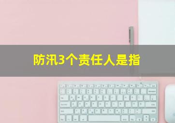 防汛3个责任人是指