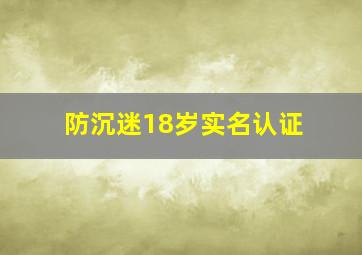 防沉迷18岁实名认证