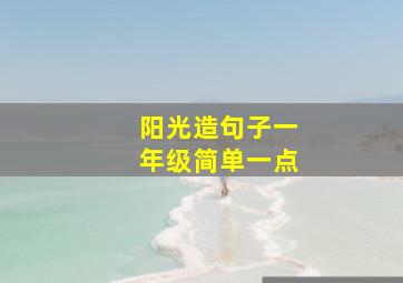 阳光造句子一年级简单一点