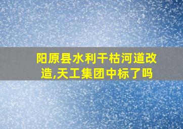 阳原县水利干枯河道改造,天工集团中标了吗