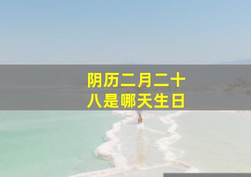 阴历二月二十八是哪天生日