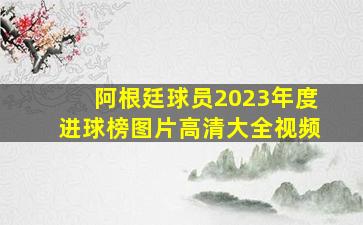 阿根廷球员2023年度进球榜图片高清大全视频