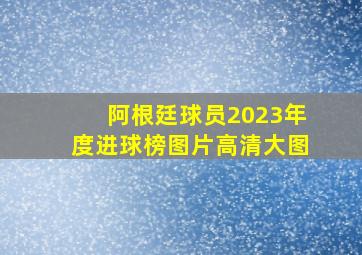 阿根廷球员2023年度进球榜图片高清大图