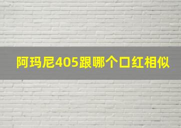 阿玛尼405跟哪个口红相似