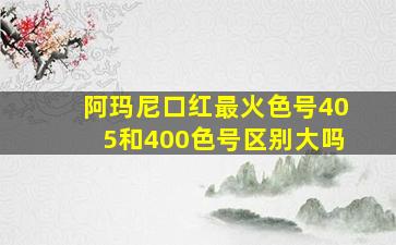 阿玛尼口红最火色号405和400色号区别大吗