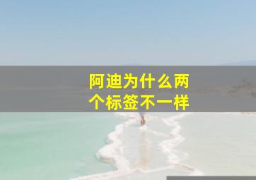 阿迪为什么两个标签不一样