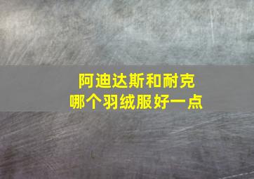 阿迪达斯和耐克哪个羽绒服好一点