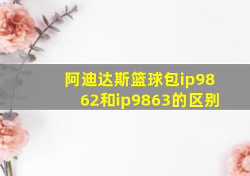 阿迪达斯篮球包ip9862和ip9863的区别