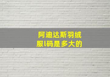 阿迪达斯羽绒服l码是多大的