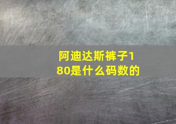 阿迪达斯裤子180是什么码数的