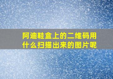 阿迪鞋盒上的二维码用什么扫描出来的图片呢