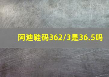 阿迪鞋码362/3是36.5吗