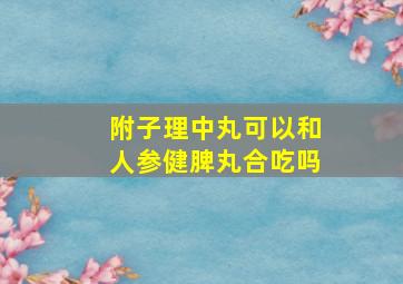 附子理中丸可以和人参健脾丸合吃吗