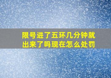 限号进了五环几分钟就出来了吗现在怎么处罚