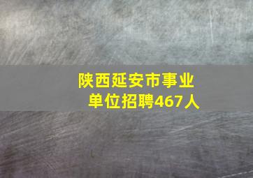 陕西延安市事业单位招聘467人