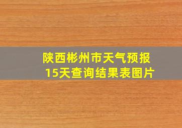 陕西彬州市天气预报15天查询结果表图片