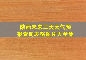 陕西未来三天天气预报查询表格图片大全集