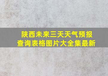 陕西未来三天天气预报查询表格图片大全集最新