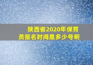 陕西省2020年保育员报名时间是多少号啊