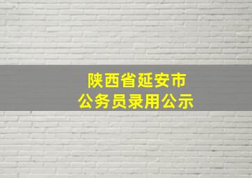 陕西省延安市公务员录用公示