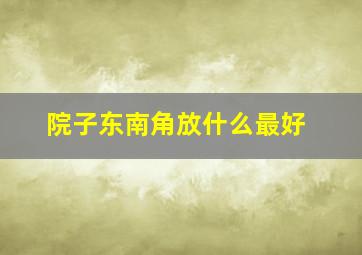 院子东南角放什么最好