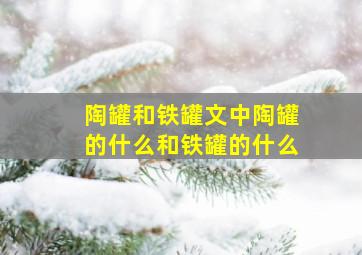 陶罐和铁罐文中陶罐的什么和铁罐的什么