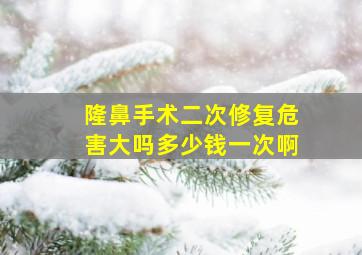 隆鼻手术二次修复危害大吗多少钱一次啊