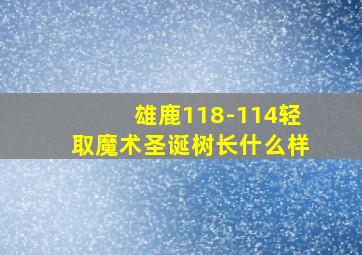 雄鹿118-114轻取魔术圣诞树长什么样