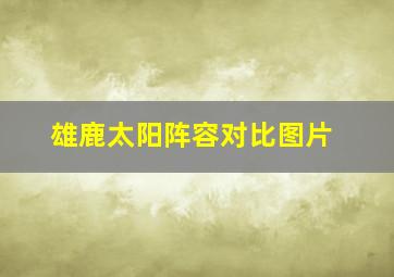 雄鹿太阳阵容对比图片