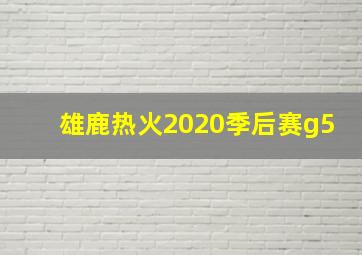 雄鹿热火2020季后赛g5