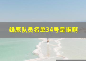 雄鹿队员名单34号是谁啊