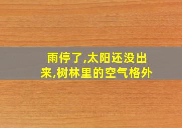 雨停了,太阳还没出来,树林里的空气格外