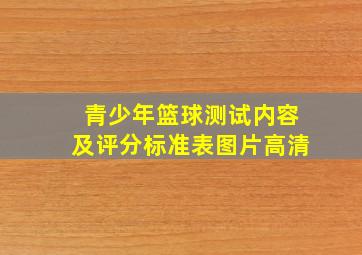 青少年篮球测试内容及评分标准表图片高清