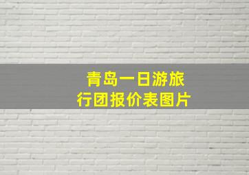 青岛一日游旅行团报价表图片