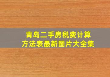 青岛二手房税费计算方法表最新图片大全集