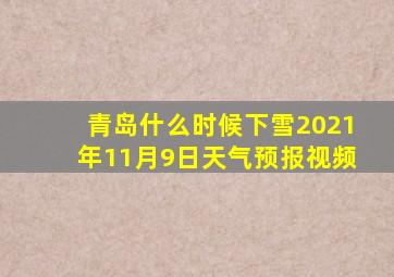 青岛什么时候下雪2021年11月9日天气预报视频