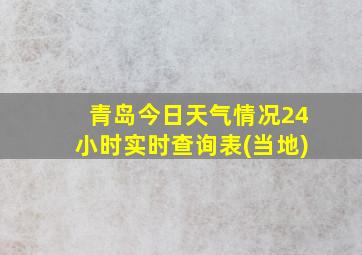 青岛今日天气情况24小时实时查询表(当地)