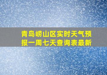 青岛崂山区实时天气预报一周七天查询表最新